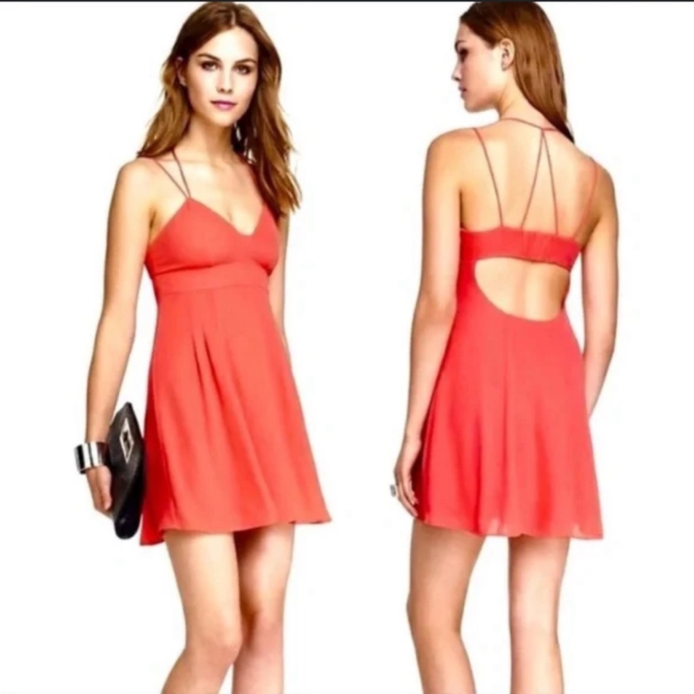 Express Coral Strappy Dress